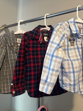 Boys 2T button up shirts, bundle. Gap, OshKosh B'gosh, custom Wonder Nation